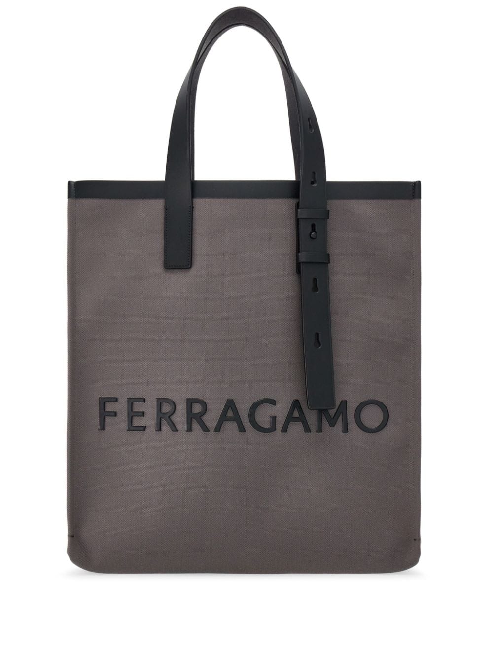 Ferragamo logo-plaque leather tote bag