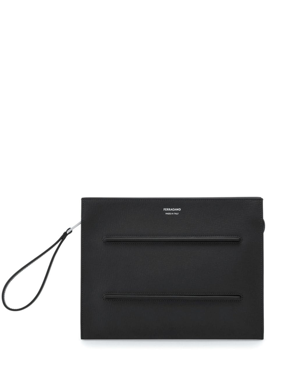 Ferragamo logo-print leather document holder