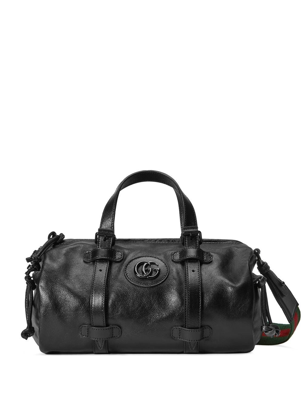 G*u*i double g leather duffle bag