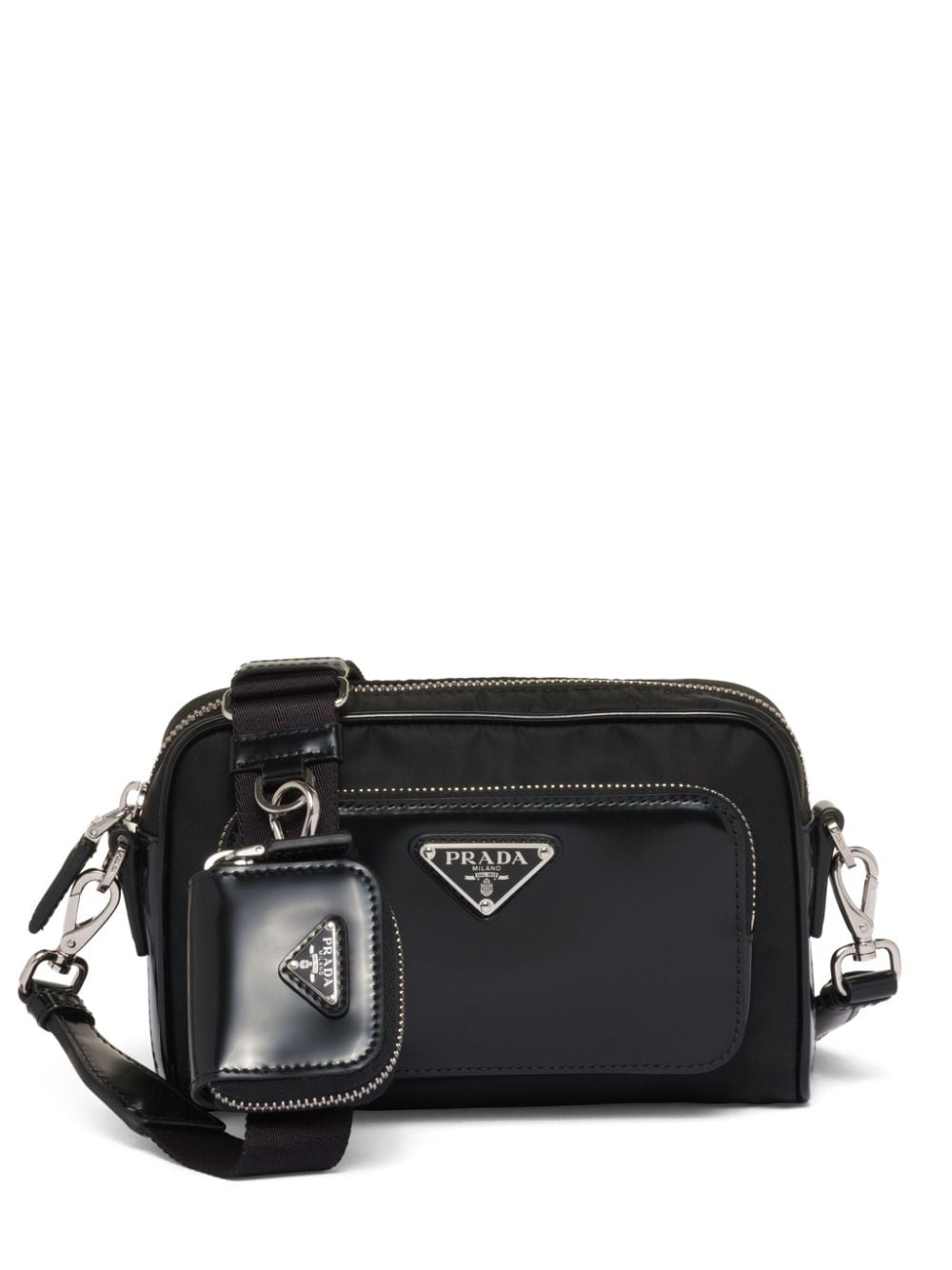 Pra*a bandolera triangle-logo messenger bag