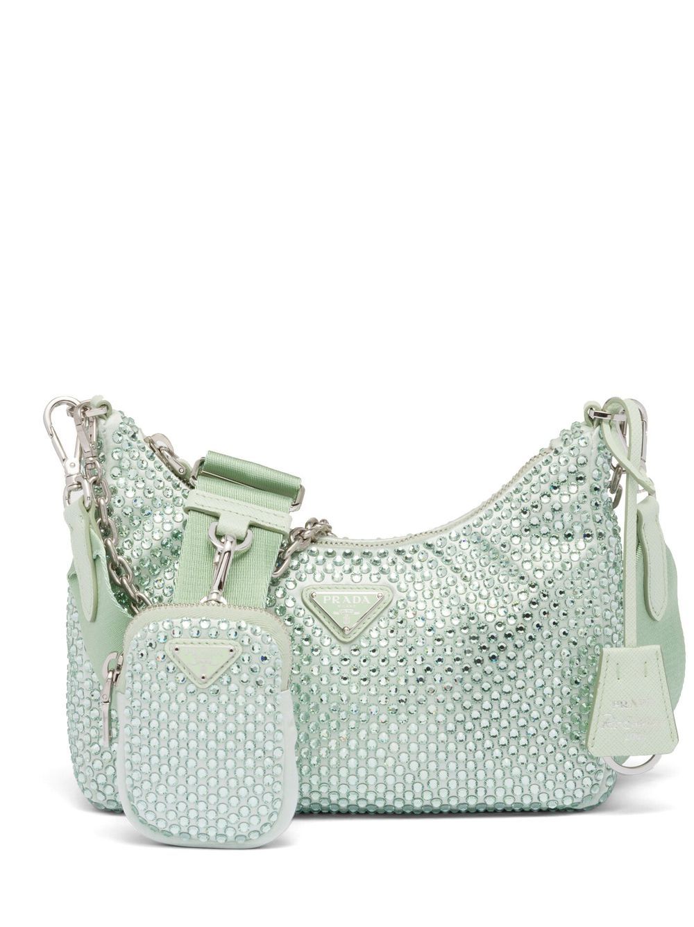 Pra*a re-edition 2005 crystal-embellished shoulder bag
