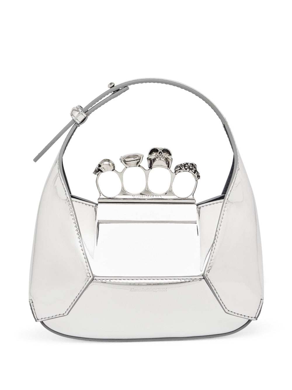 Alexander McQueen metallic Jewelled Hobo mini bag