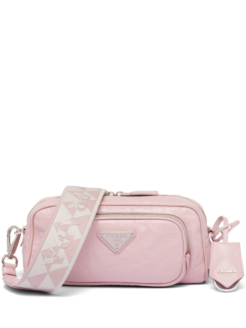 Pra*a logo-plaque shoulder bag