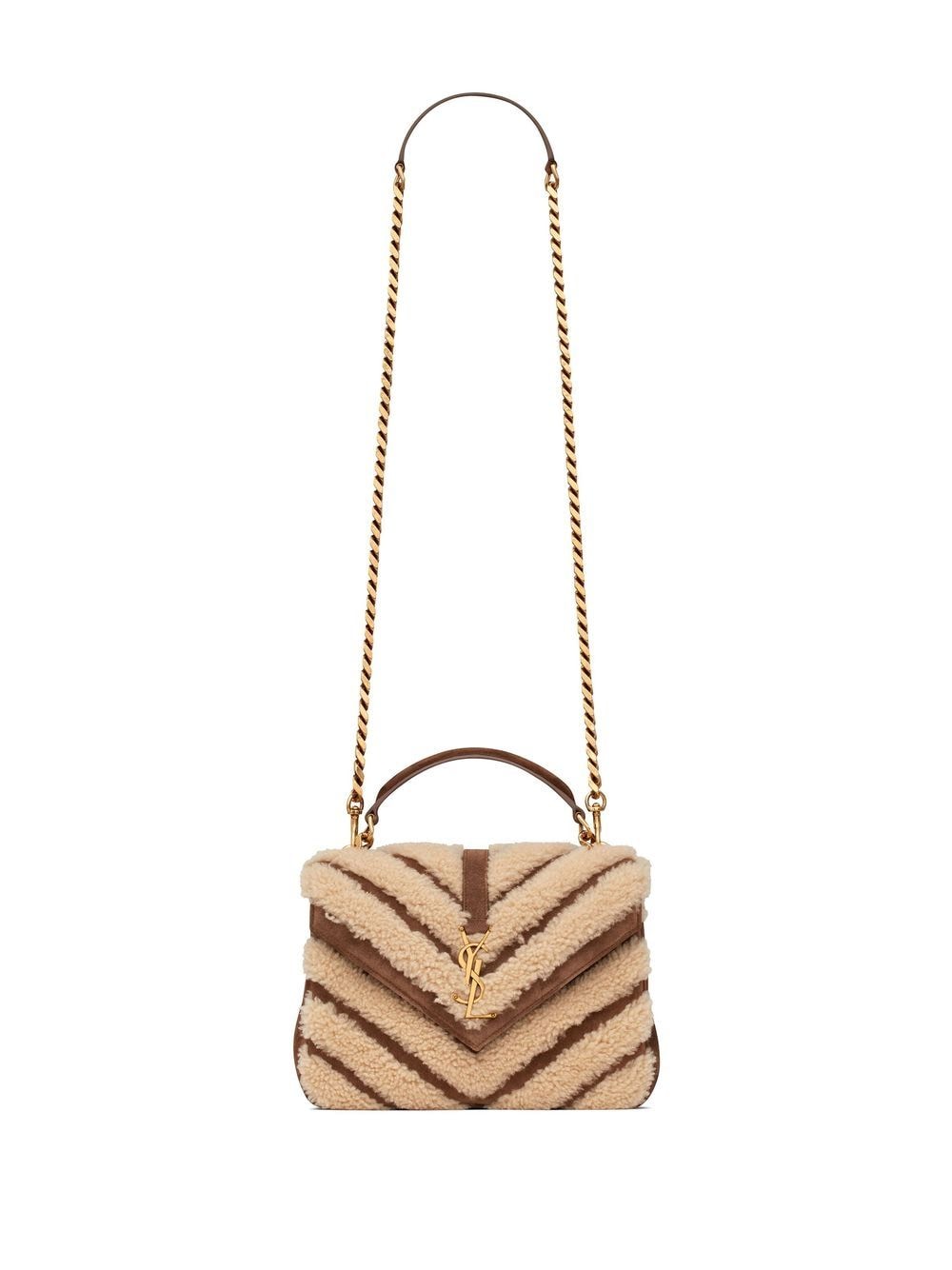 Saint Laurent medium College shearling shoulder bag