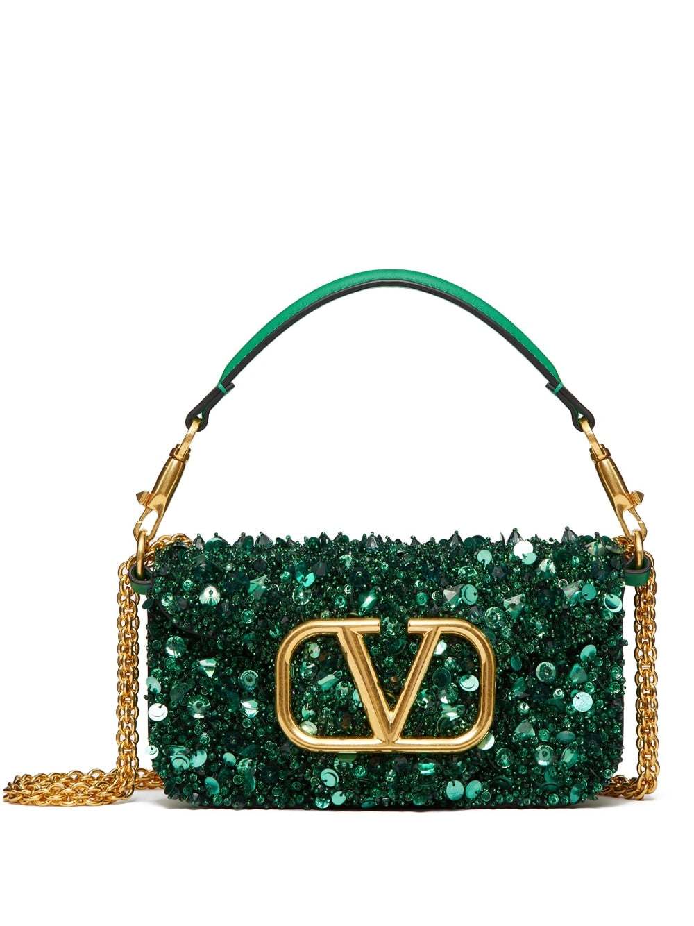 Valentino Garavani small Locò embellished shoulder bag