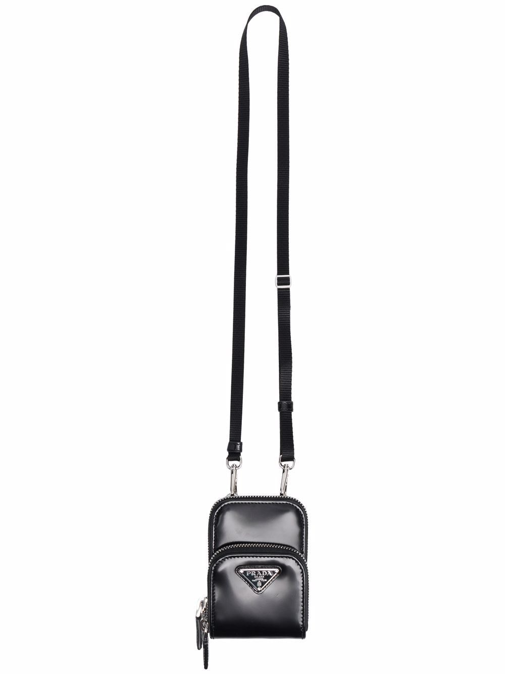 Pra*a triangle-logo crossbody pouch