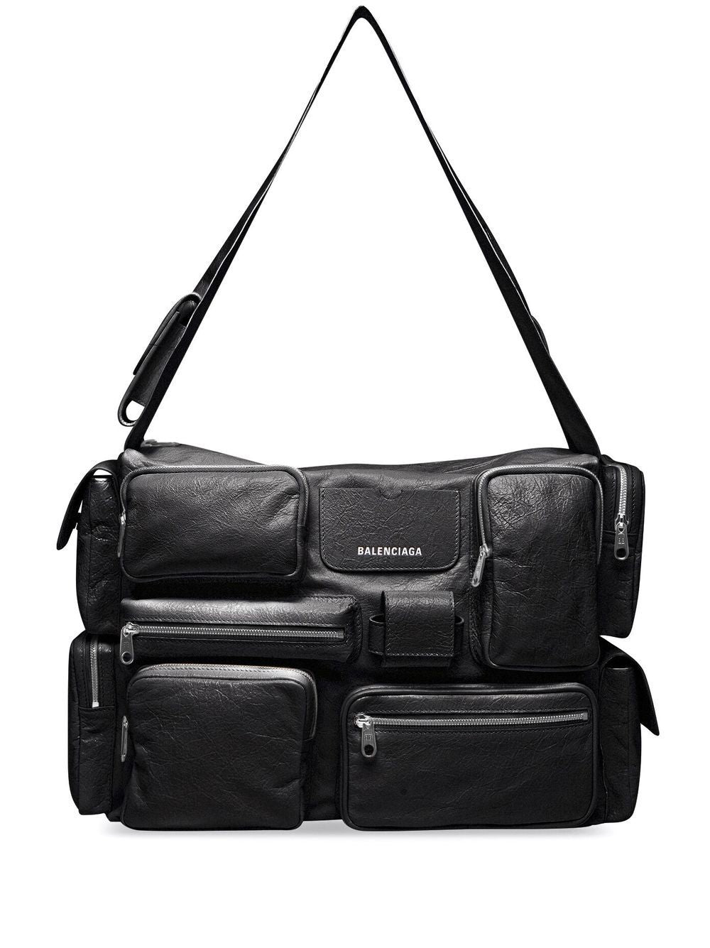 Ba*len*cia*ga logo zipped shoulder bag