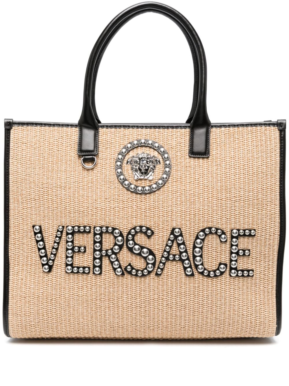 Versace large La Medusa embellished tote bag