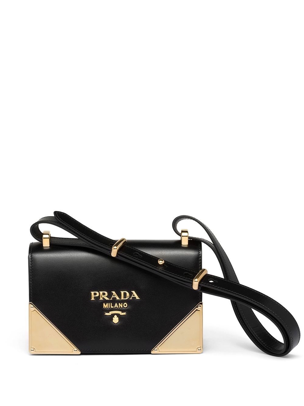 Pra*a leather shoulder bag