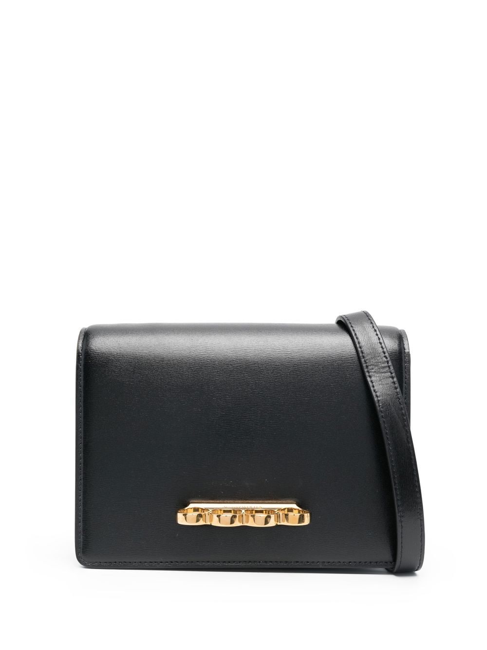 Alexander McQueen logo-stamp leather crossbody bag