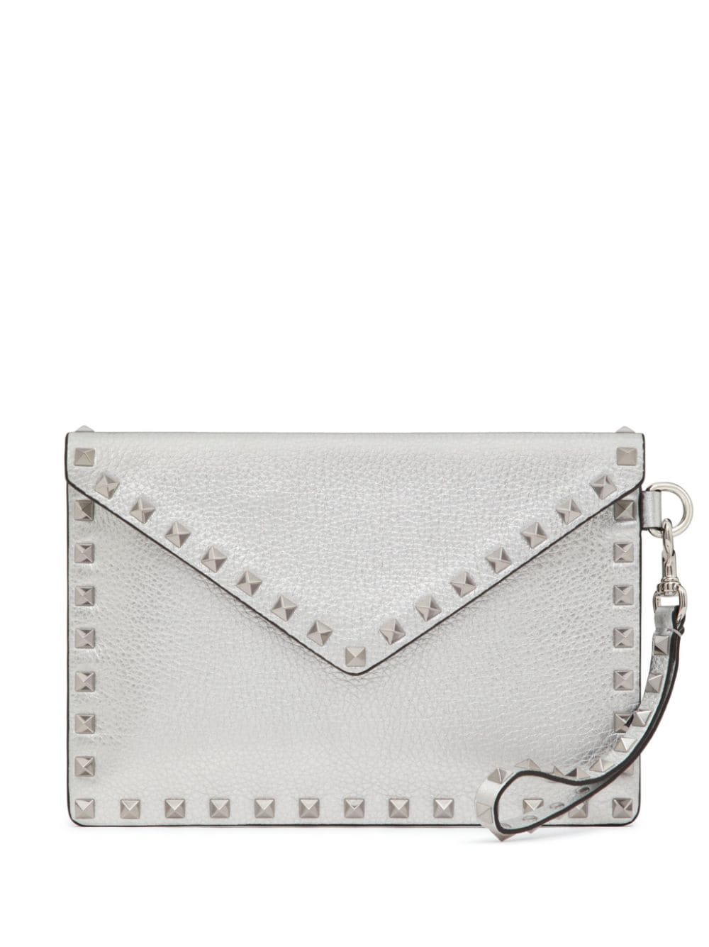 Valentino Garavani Rockstud metallic clutch bag