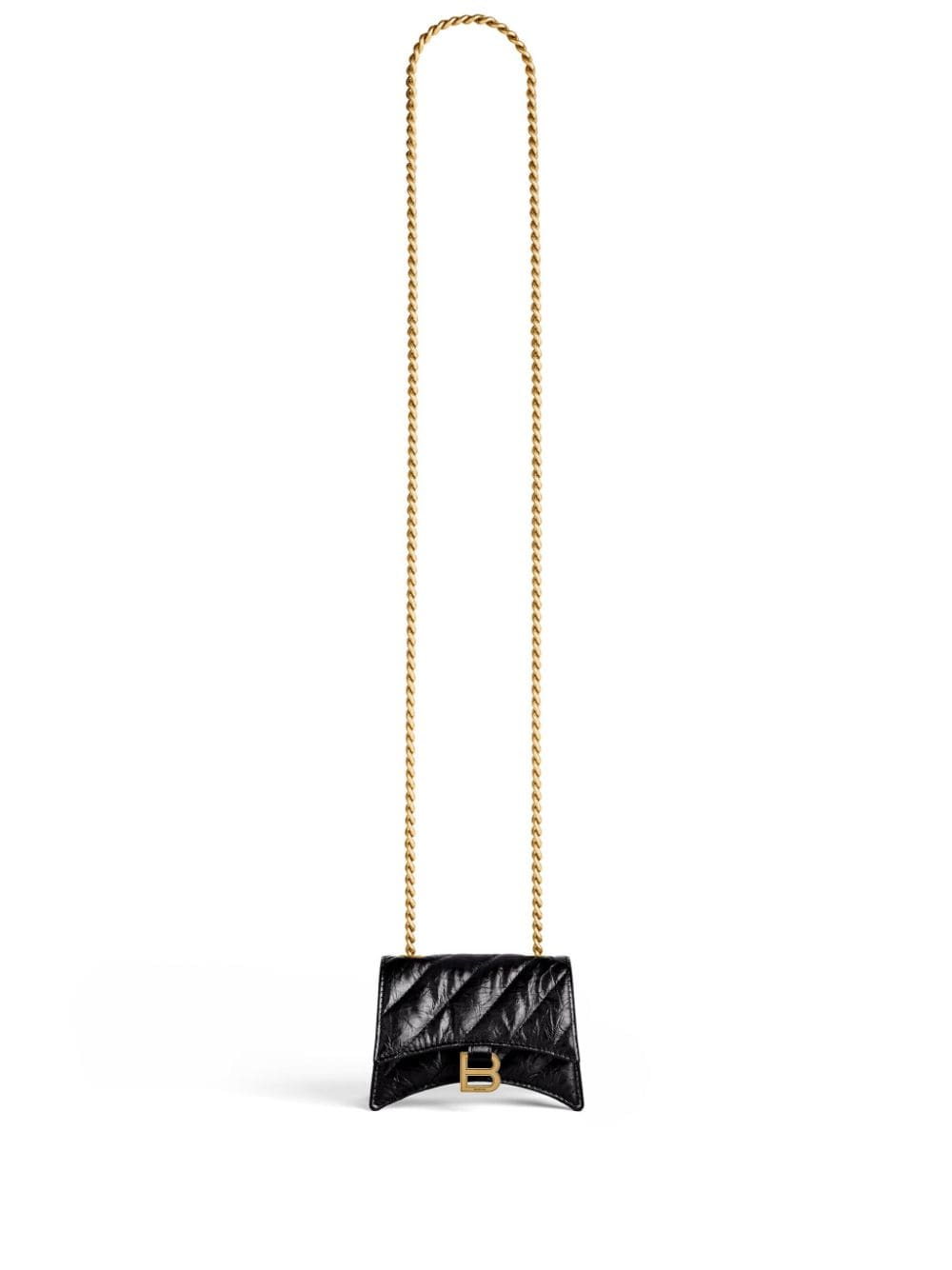 Ba*len*cia*ga crush log-plaque crossbody bag