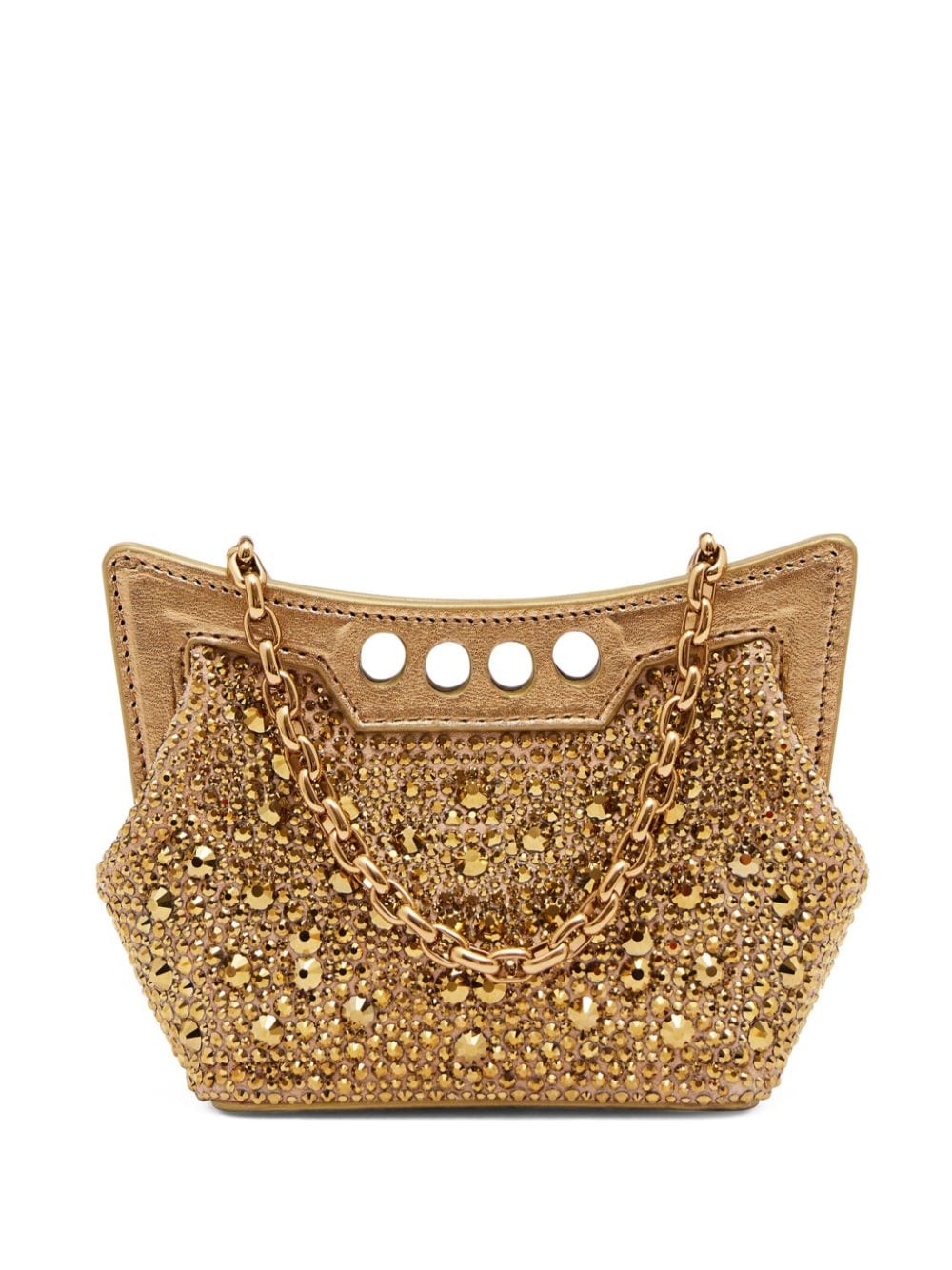 Alexander McQueen Micro Peak embellished mini bag
