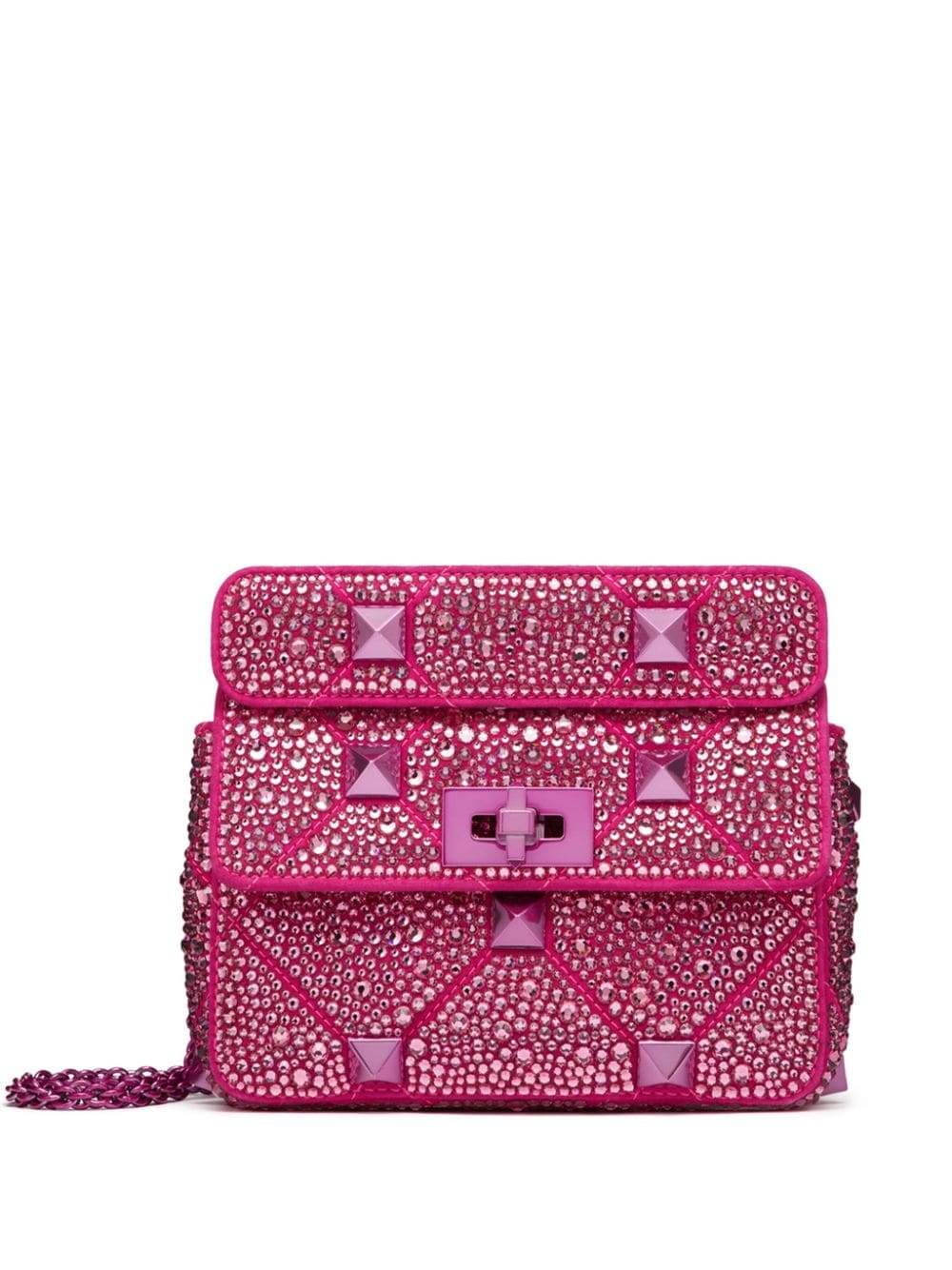 Valentino Garavani small Roman Stud crystal-embellished shoulder bag