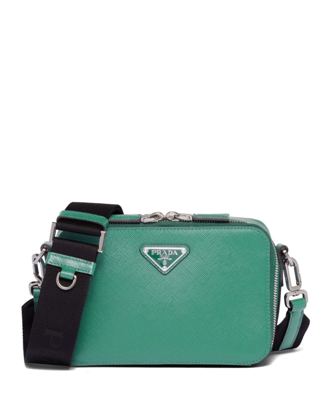 Pra*a logo-plaque messenger bag