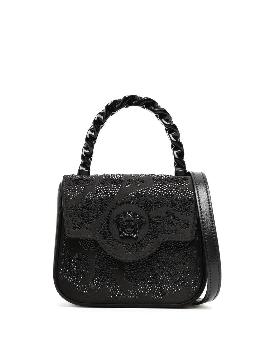 Versace Medusa-plaque crystal-embellished shoulder bag