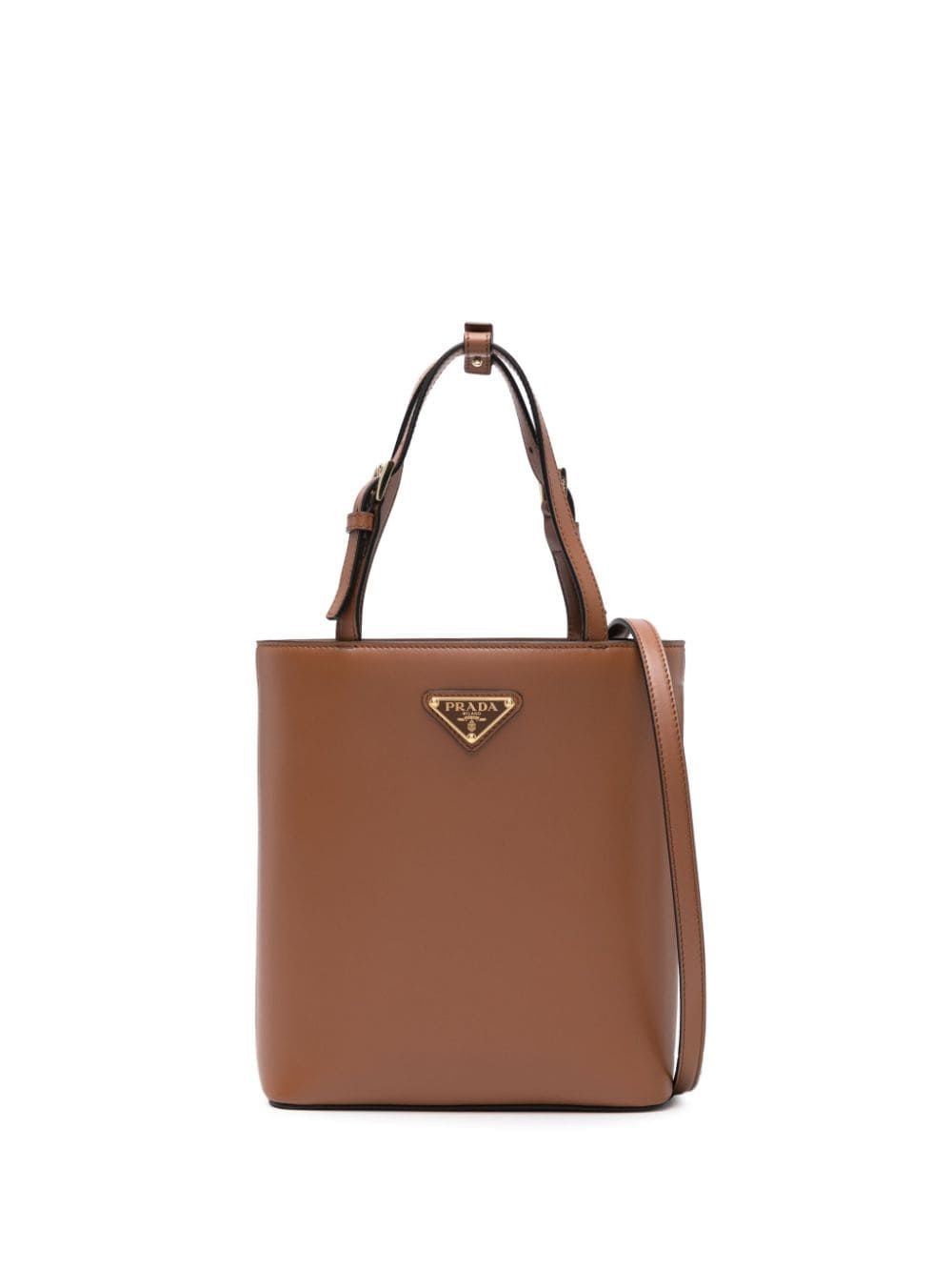 Pra*a triangle logo-appliqué tote bag