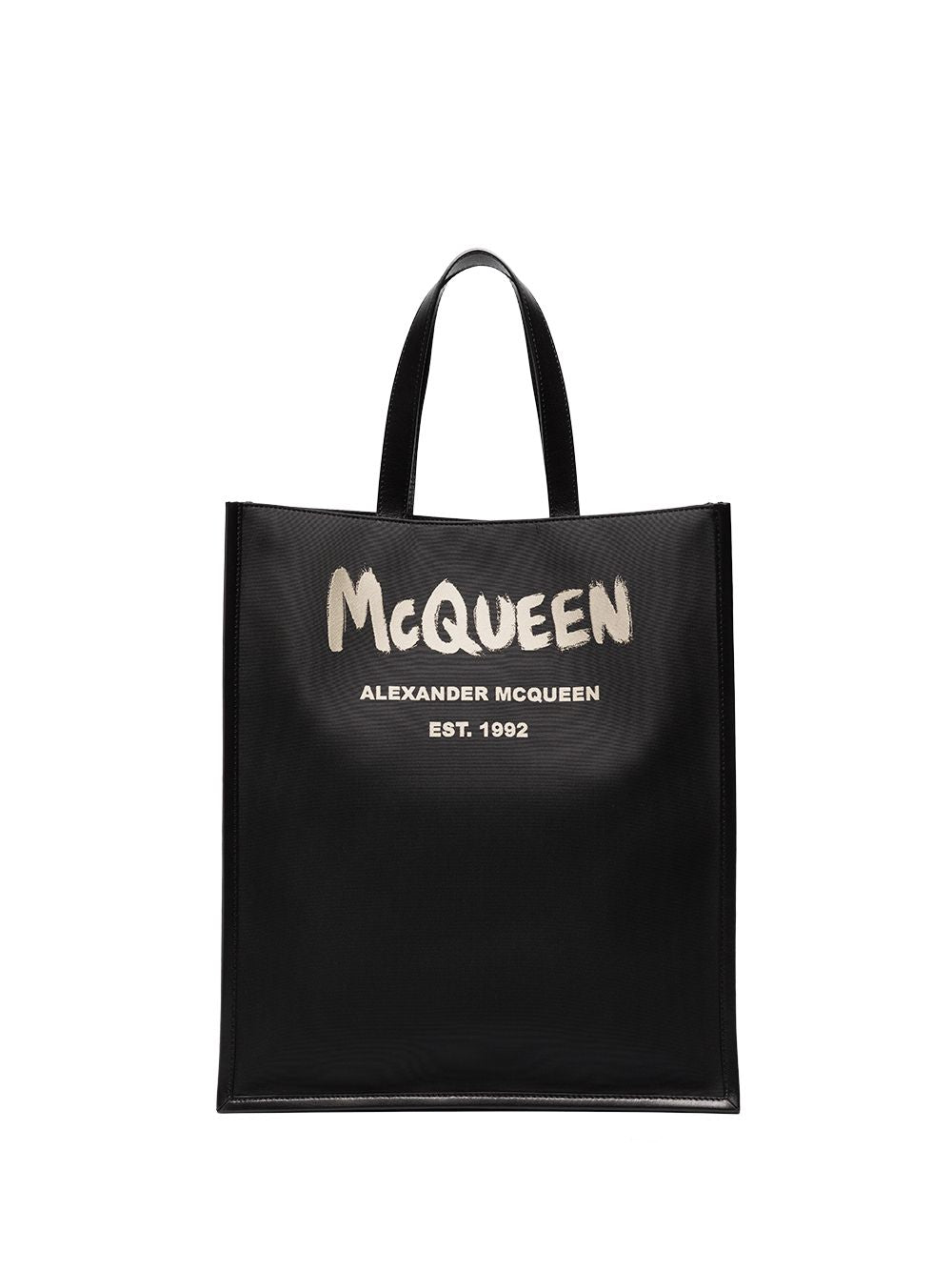 Alexander McQueen brushed logo tote bag