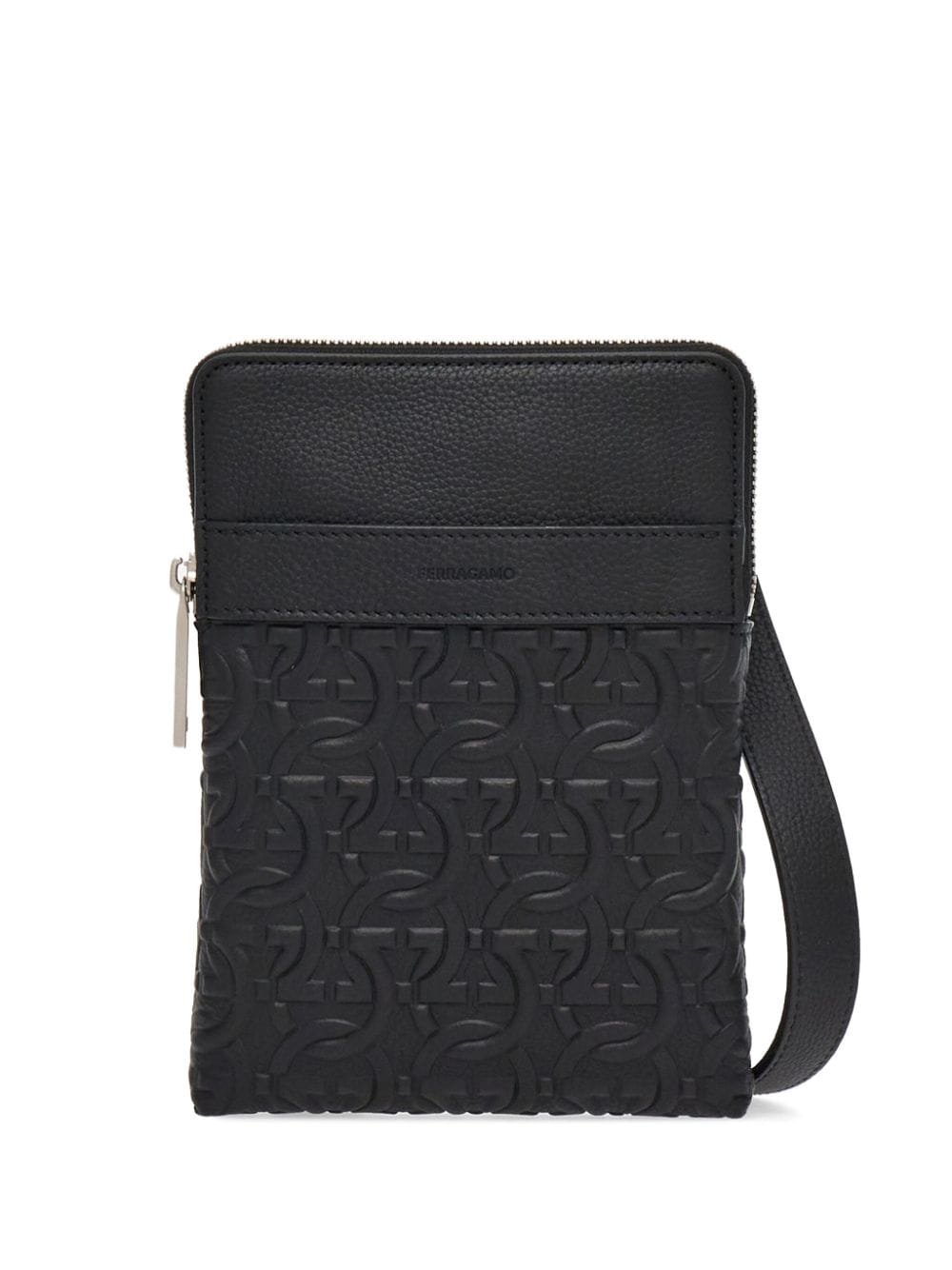 ferragamo N0*H-south gancini leather shoulder bag