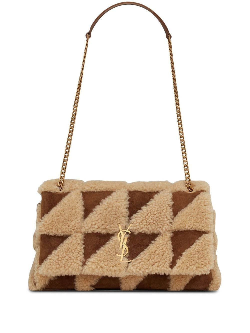 Saint Laurent shearling panelled shoulder bag