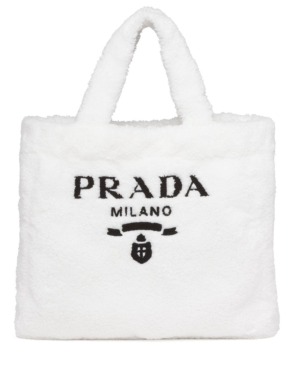 Pra*a logo-print terry-cloth tote bag