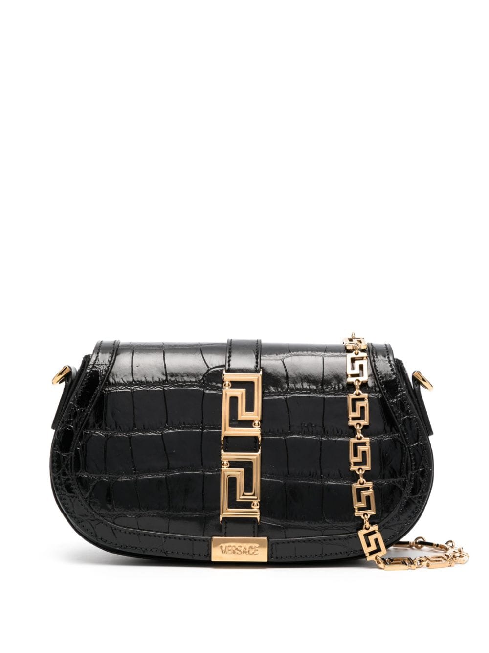 Versace Greca Goddess leather shoulder bag