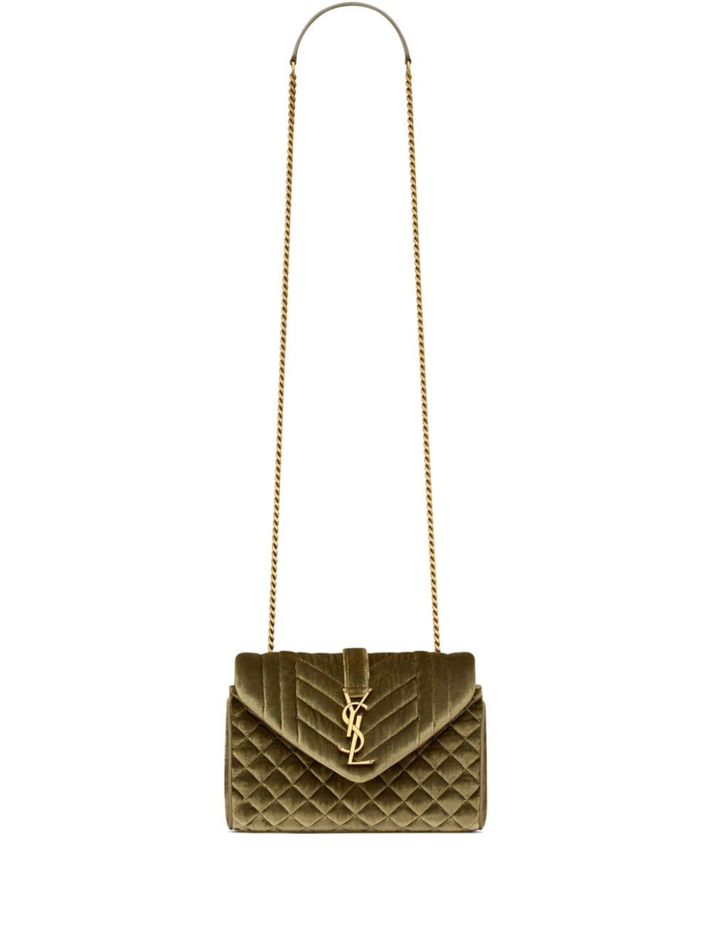 Saint Laurent small Envelope velvet shoulder bag