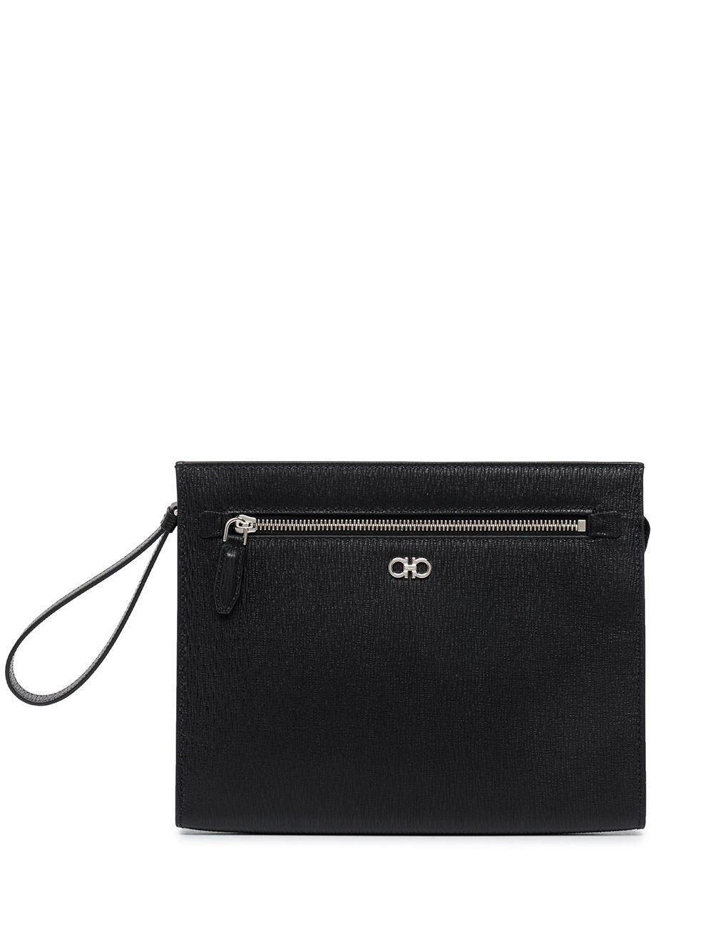 Ferragamo Gancini logo-embellished pouch