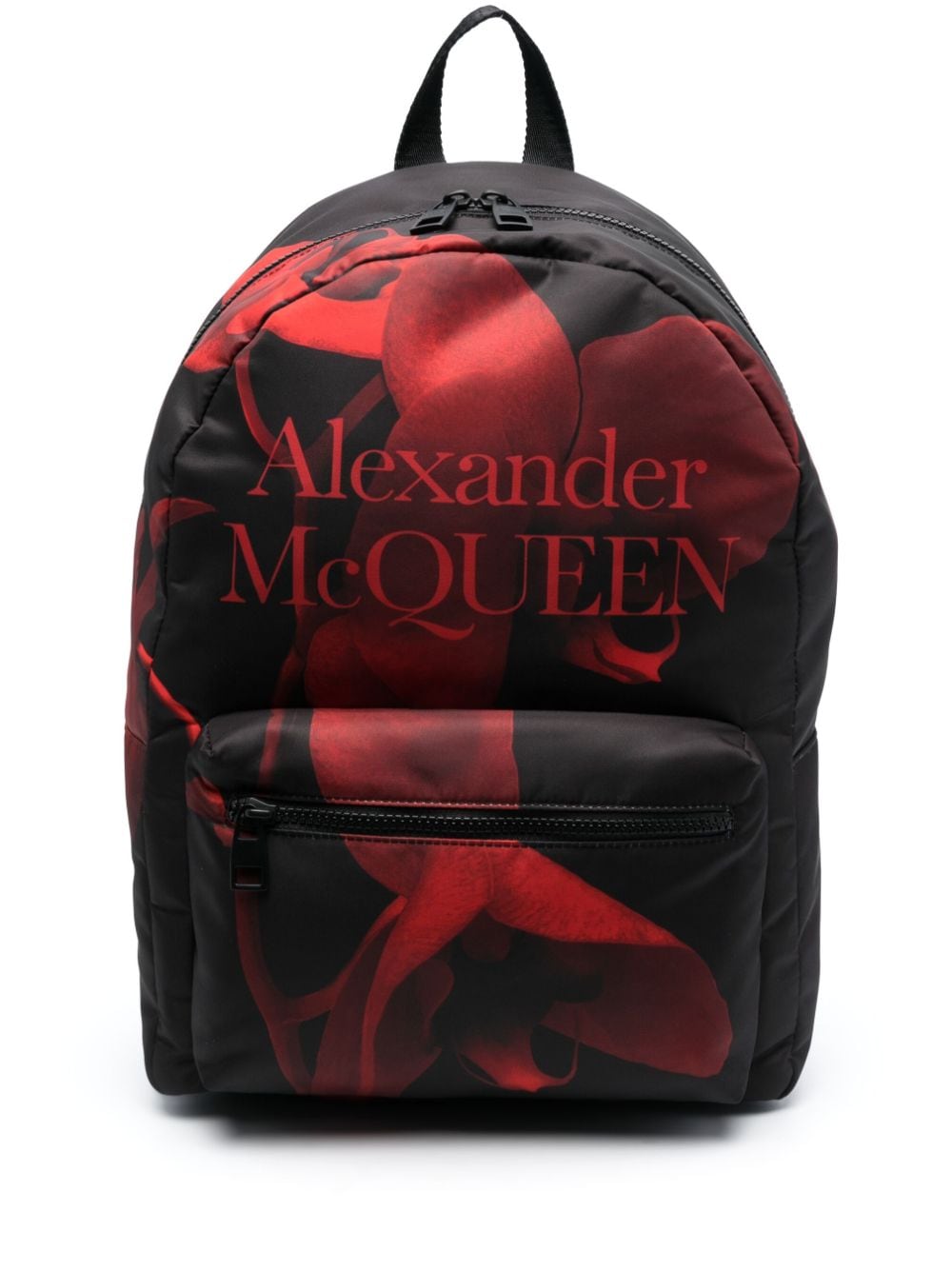 Alexander McQueen logo abstract-pattern print backpack