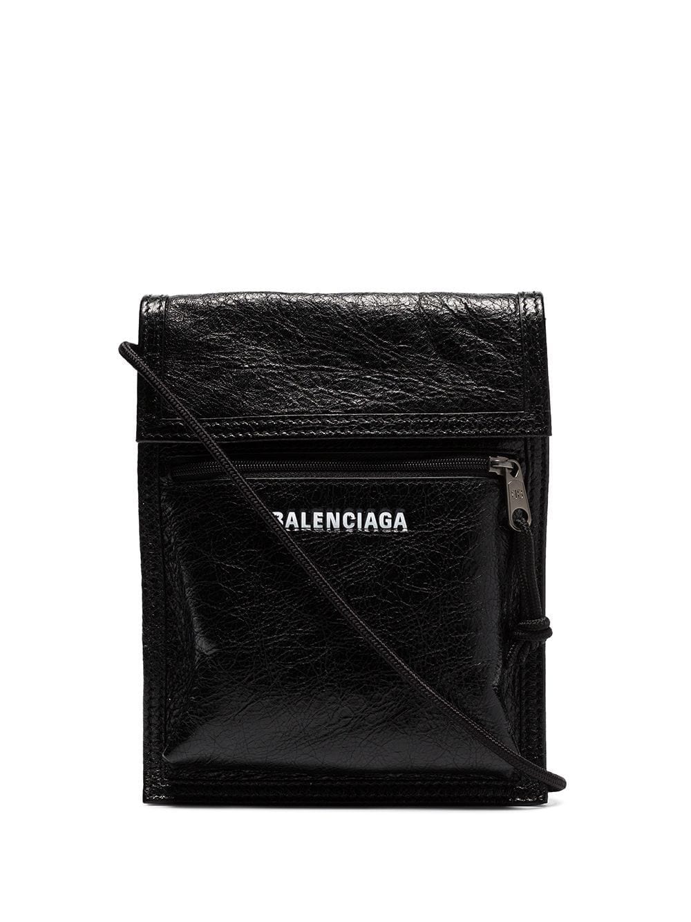 Ba*len*cia*ga explorer arena cracked leather messenger bag