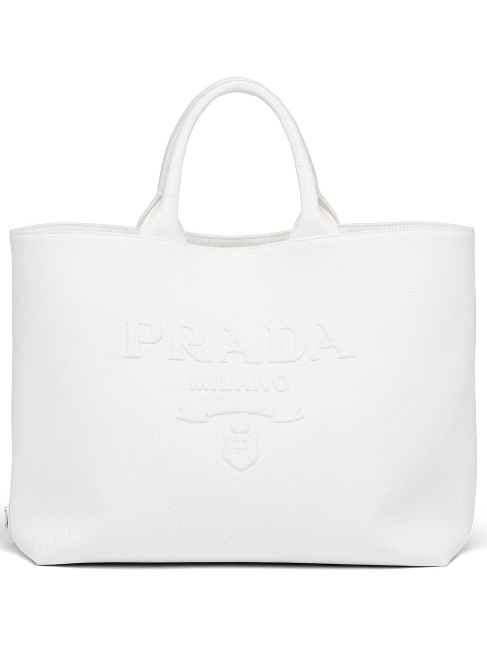 Pra*a embroidered-logo tote bag