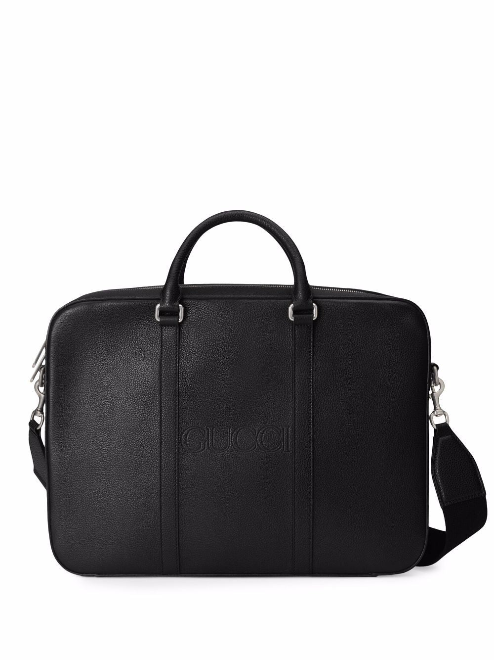 G*u*i debossed-logo briefcase