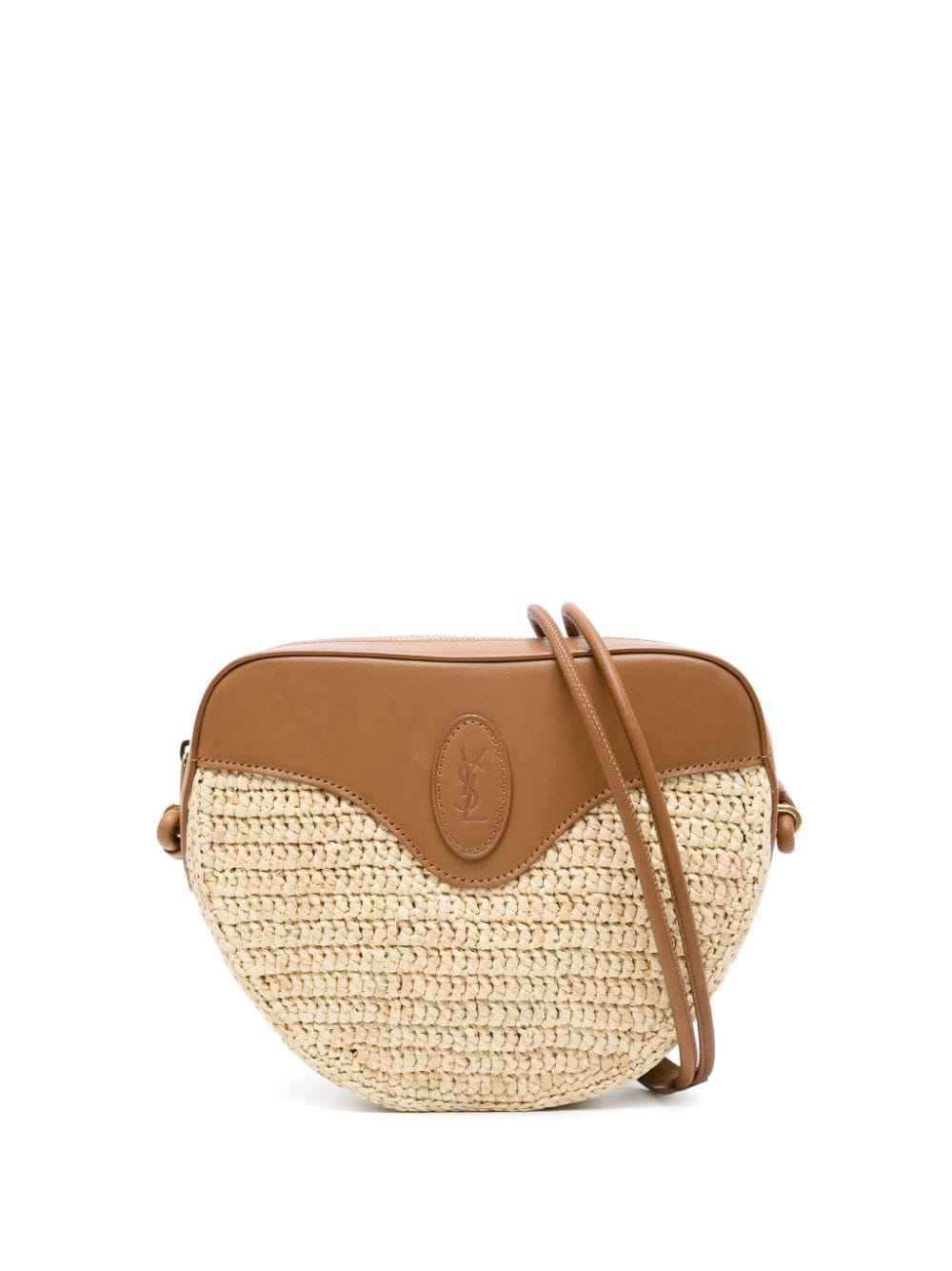 Saint Laurent Le Coeur raffia crossbody bag