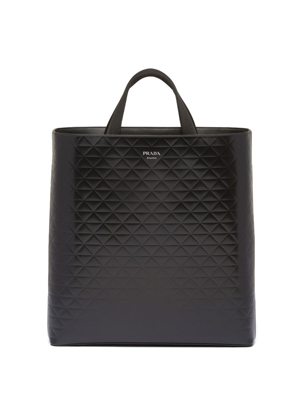 Pra*a embossed-print leather tote bag