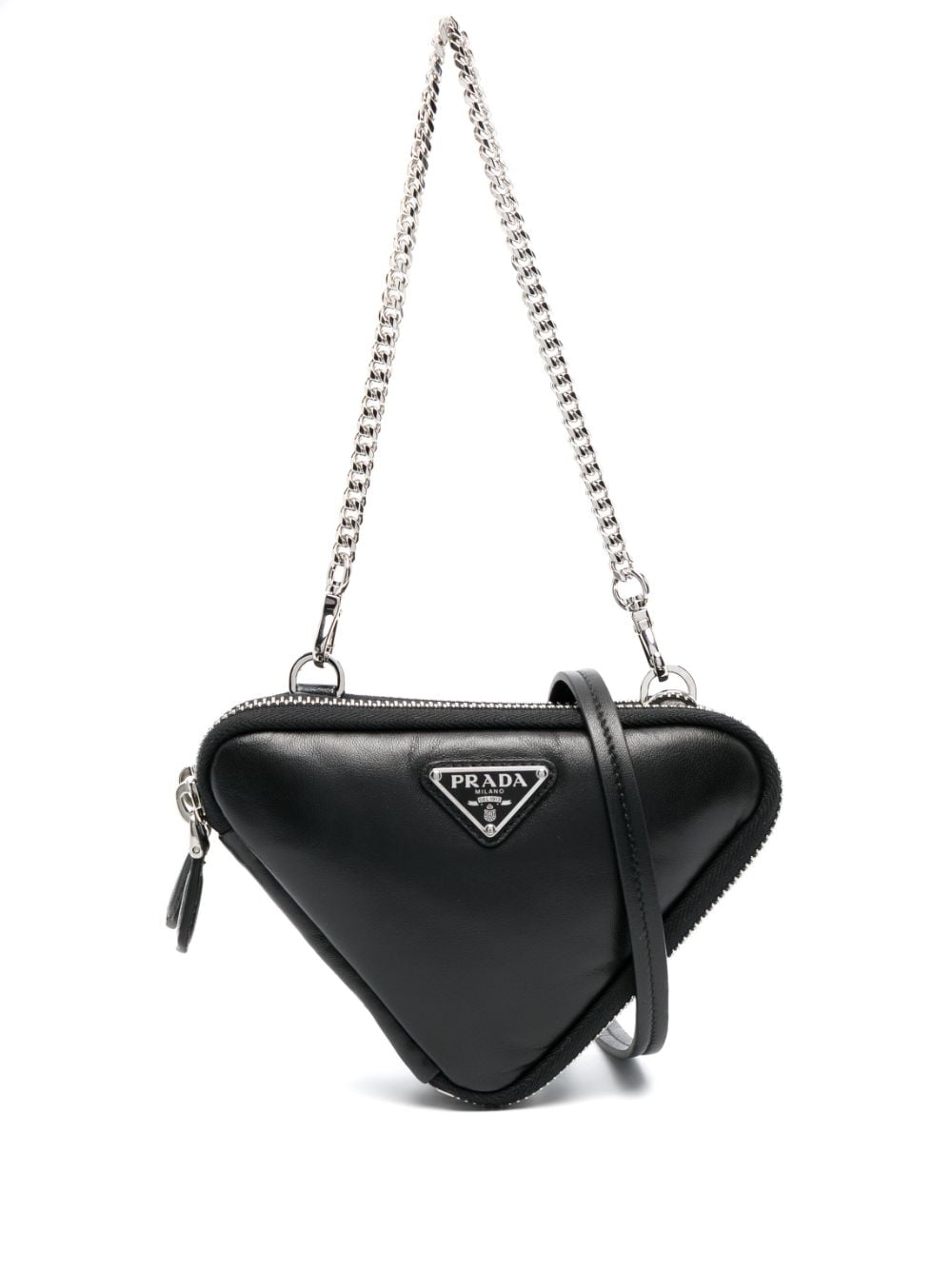 Pra*a nappa triangle mini bag