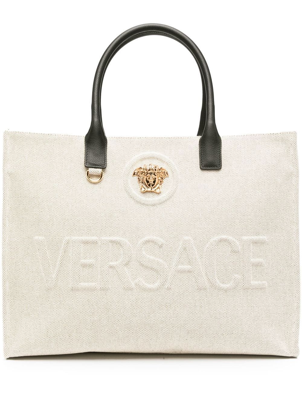 Versace La Medusa canvas tote bag