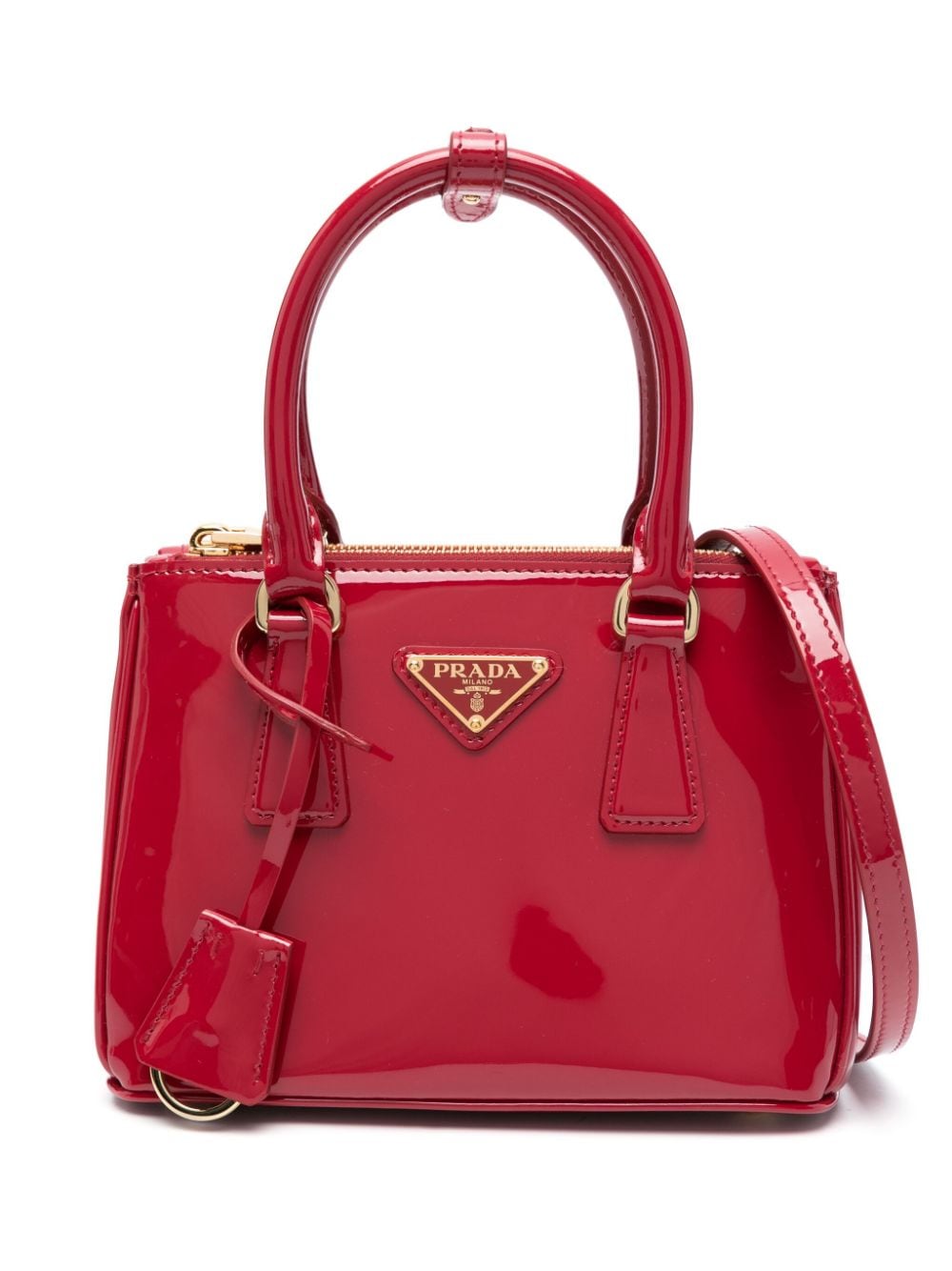 Pra*a galleria patent leather tote bag