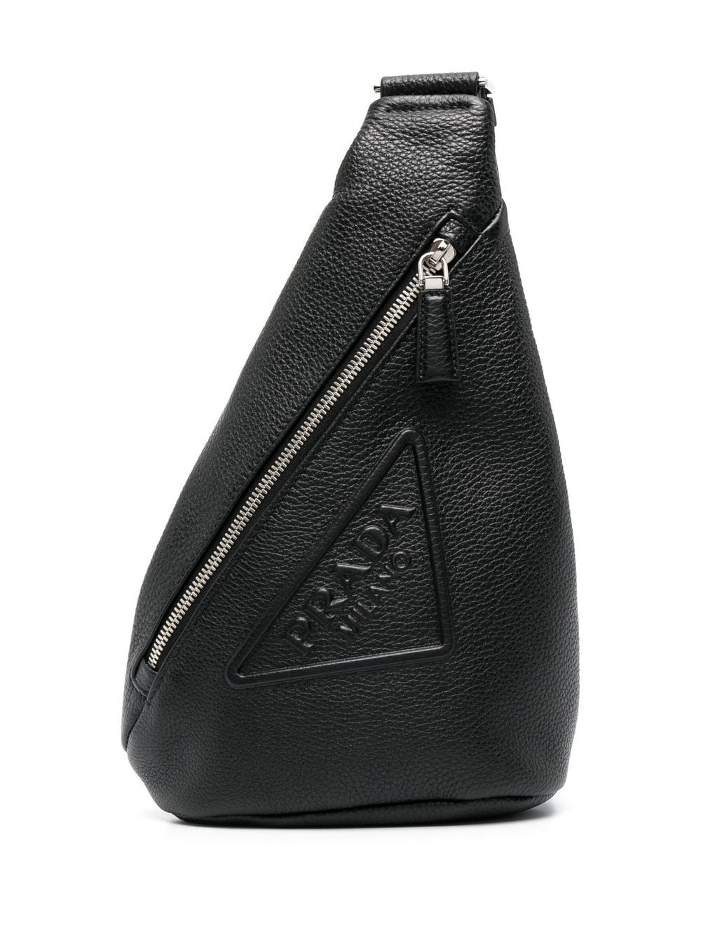 Pra*a cross logo-embossed backpack