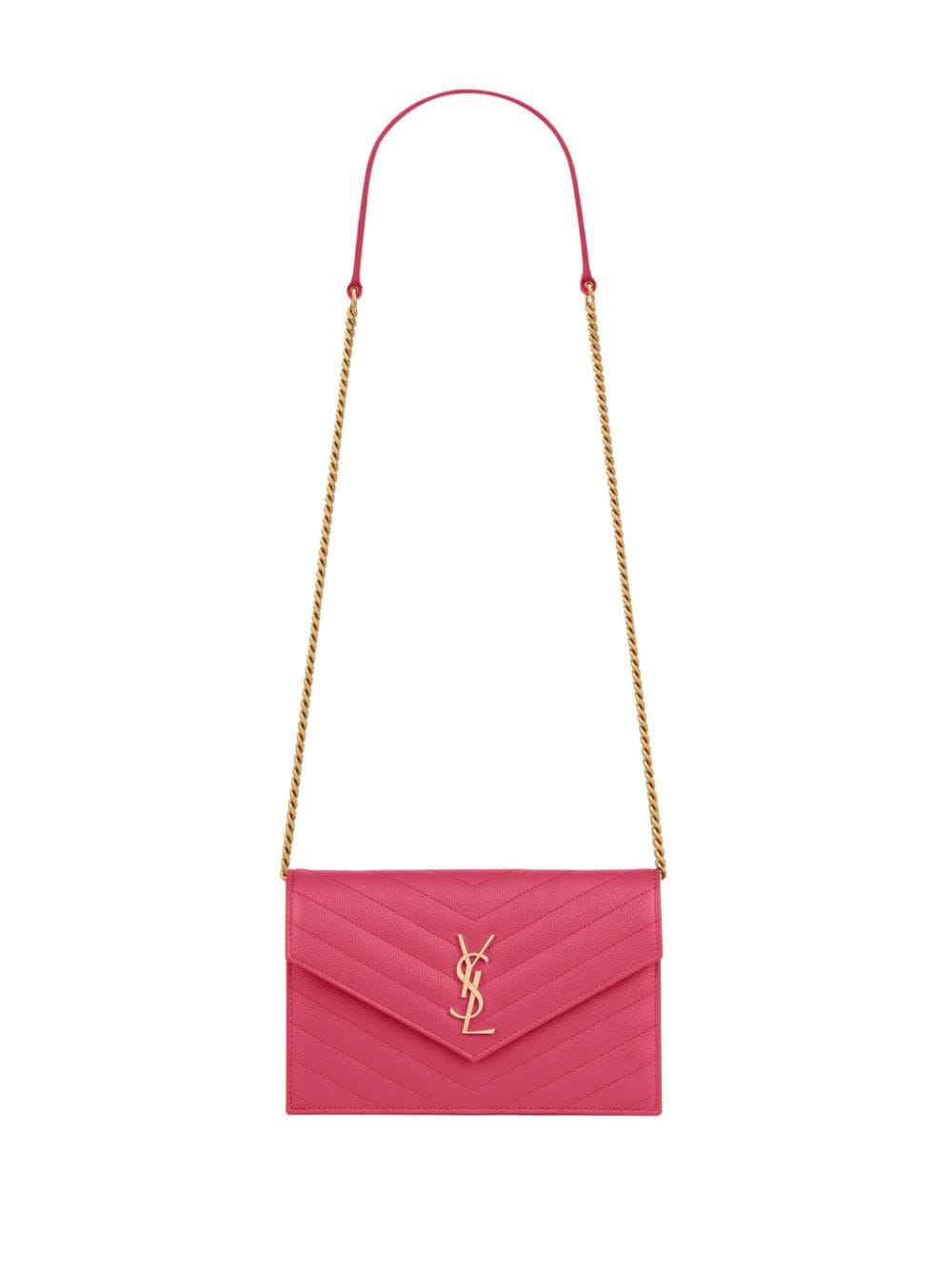 Saint Laurent Cassandre Envelope leather chain wallet