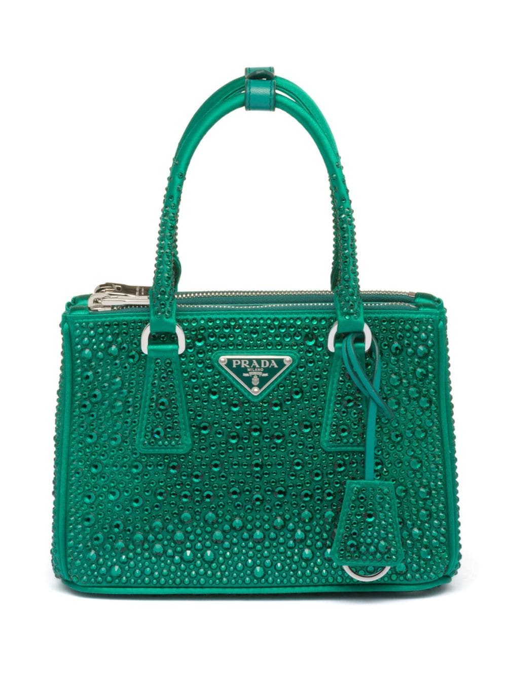 Pra*a galleria crystal-embellished satin mini bag