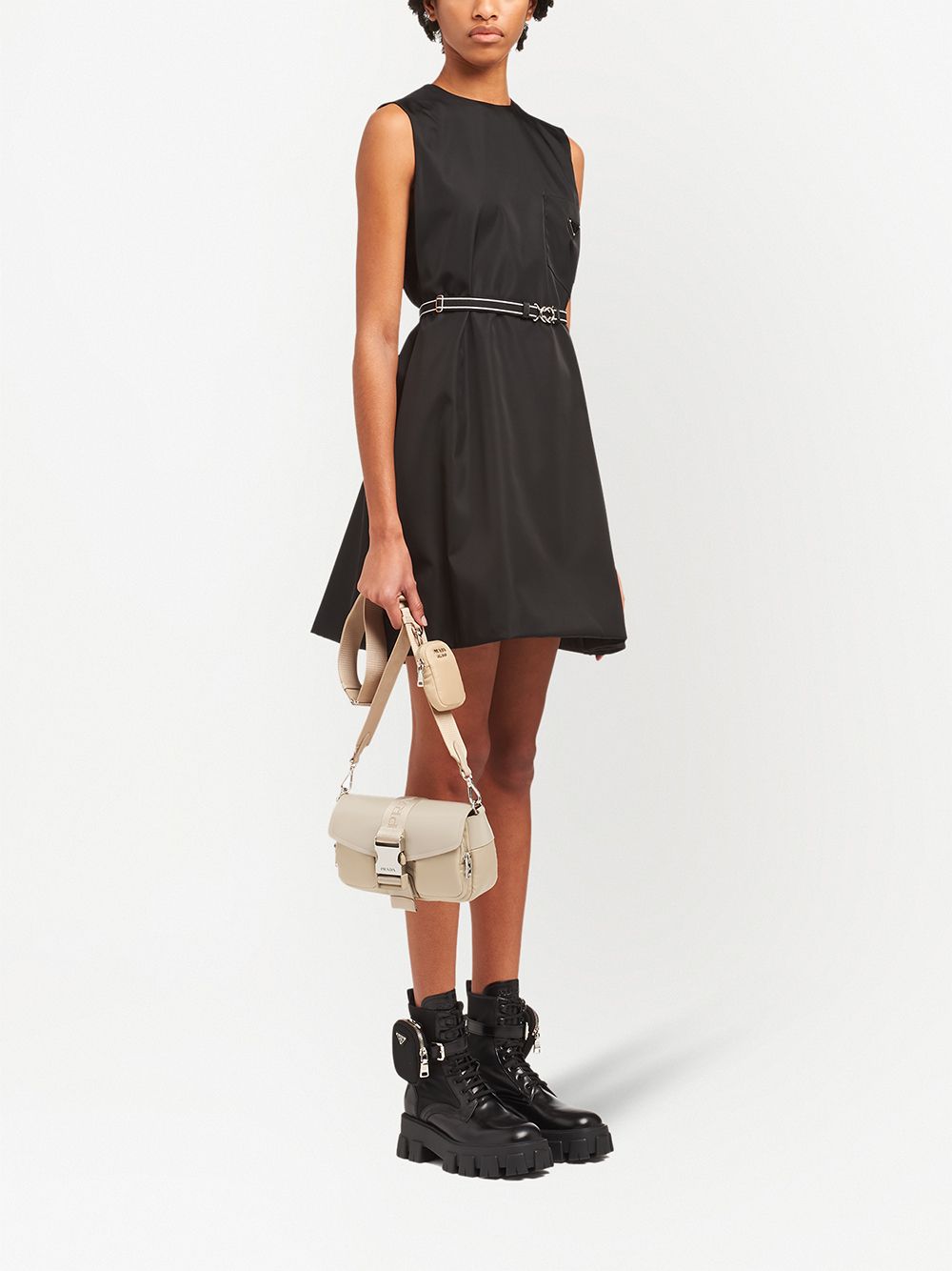 Pra*a Pra*a pocket logo-strap crossbody bag