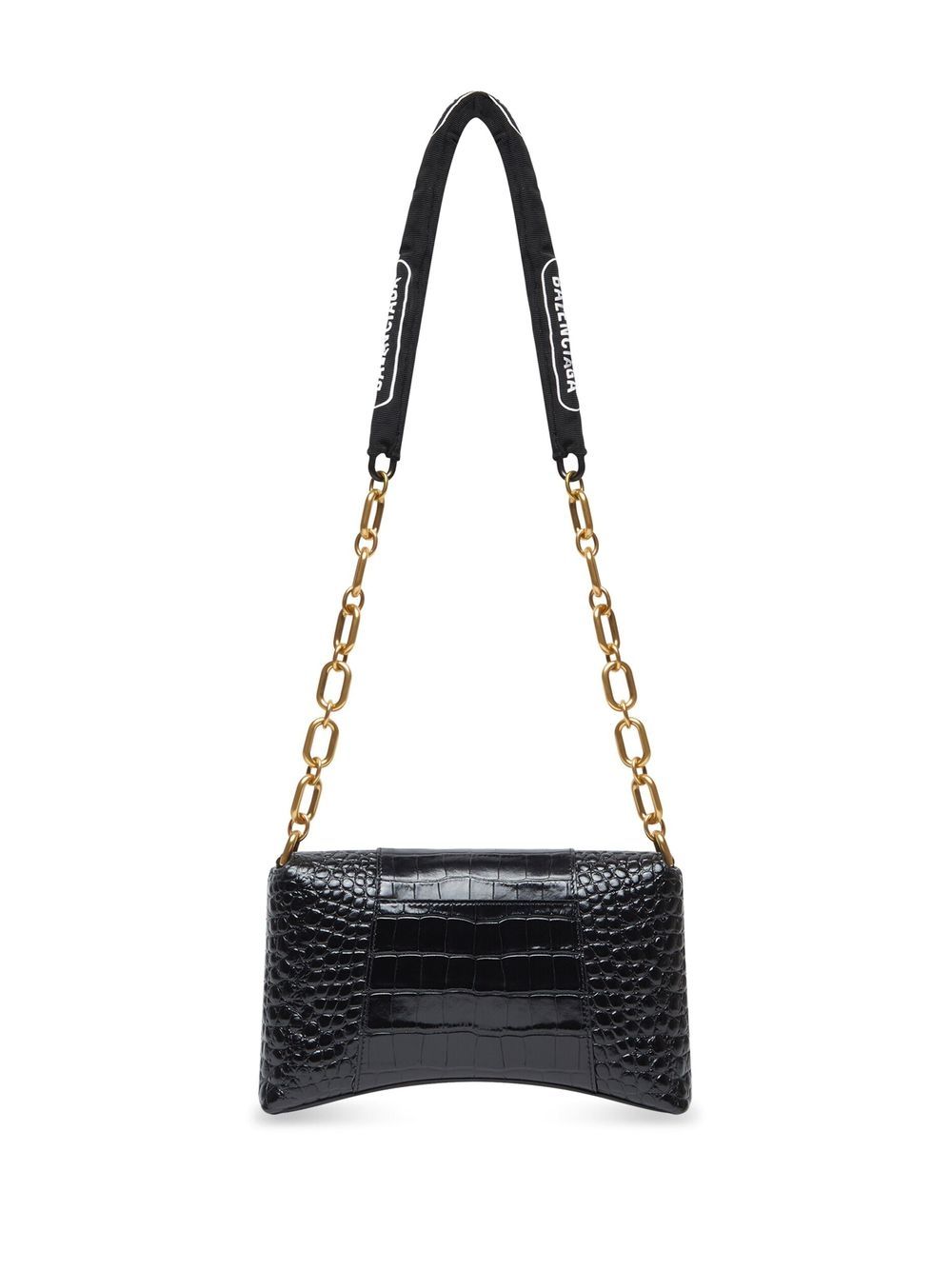 Ba*len*cia*ga downtown xs crocodile-embossed shoulder bag