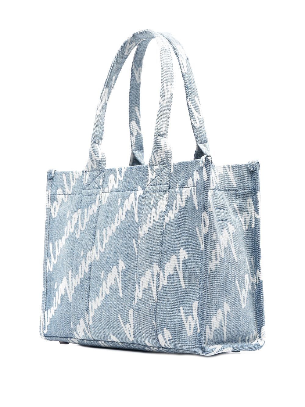 Ba*len*cia*ga hardware logo-print denim tote bag