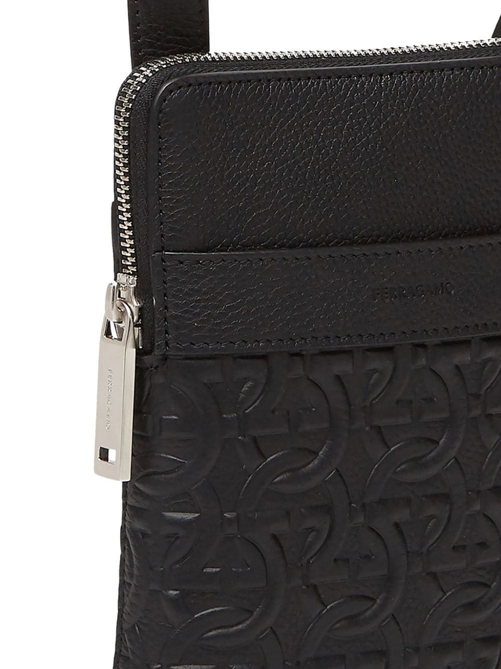 ferragamo N0*H-south gancini leather shoulder bag