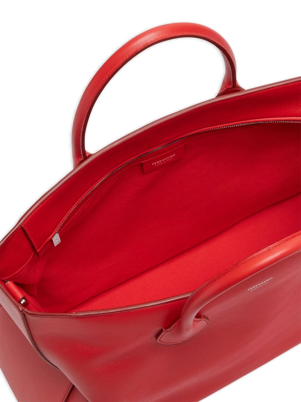 Ferragamo logo-stamp leather tote bag