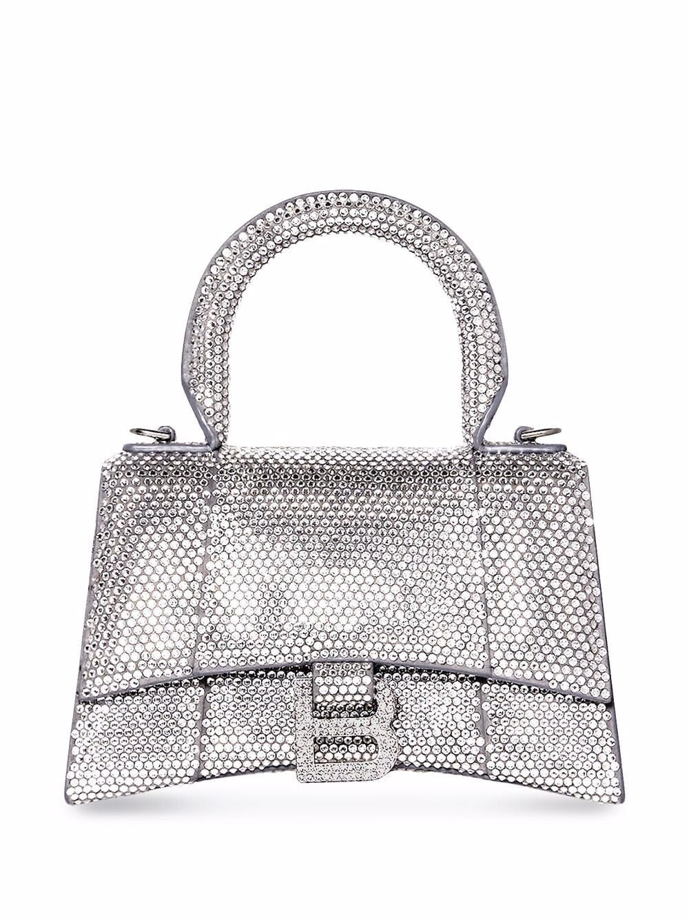 Ba*len*cia*ga crystal-embellished hourglass tote bag