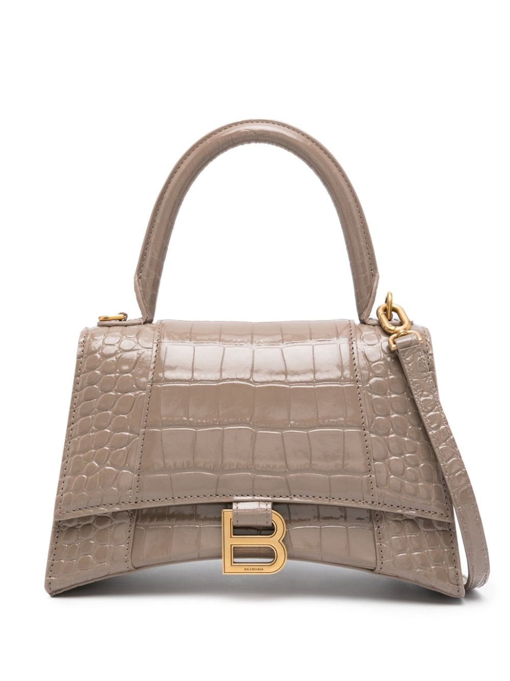 Ba*len*cia*ga small hourglass leather tote bag