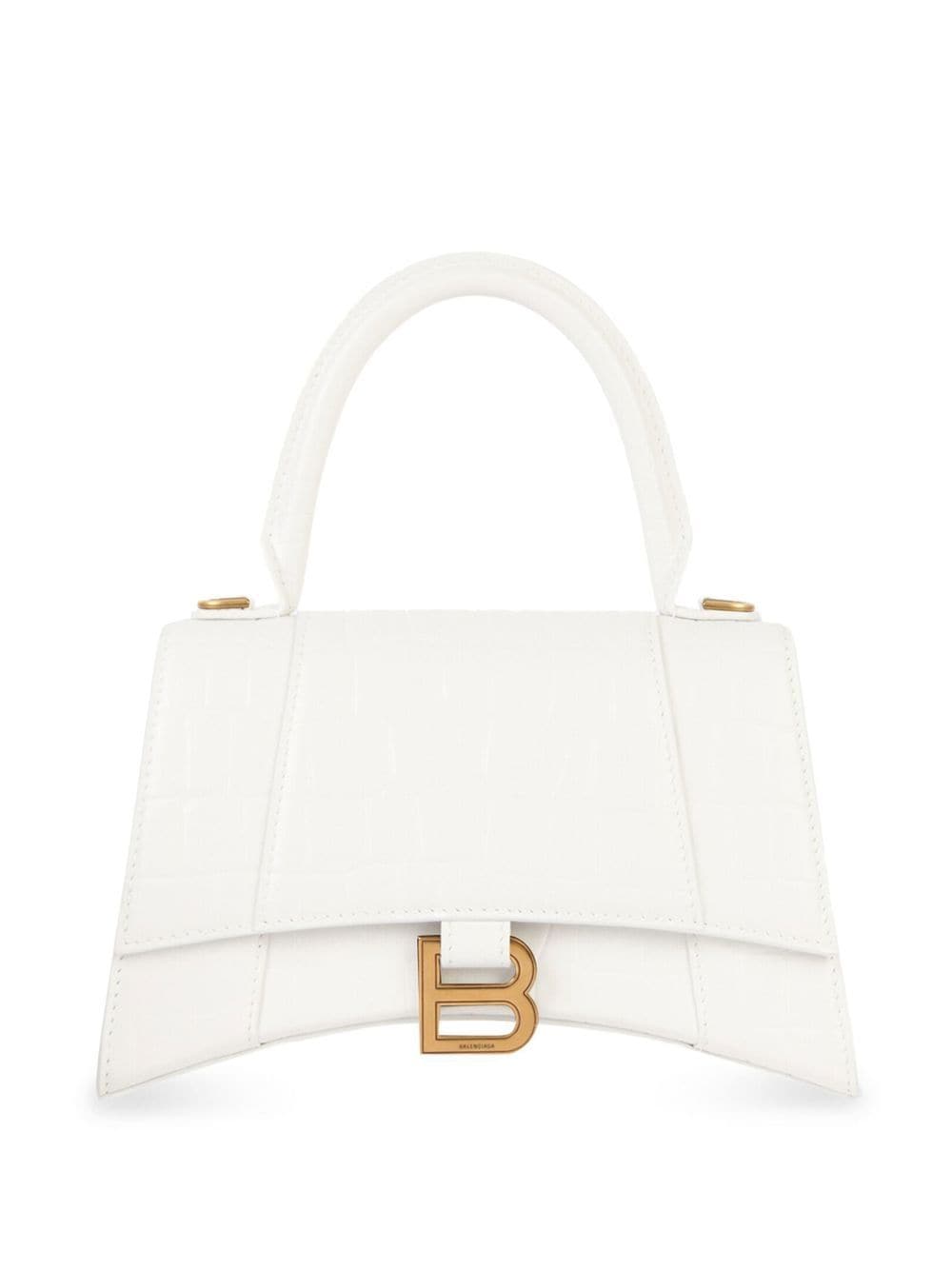 Ba*len*cia*ga small hourglass crocodile effect bag