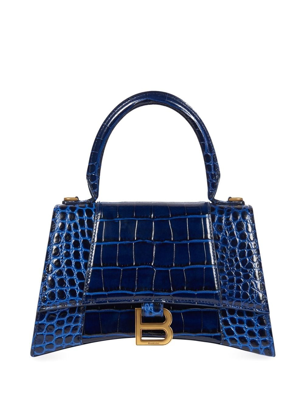 Ba*len*cia*ga small hourglass crocodile effect bag
