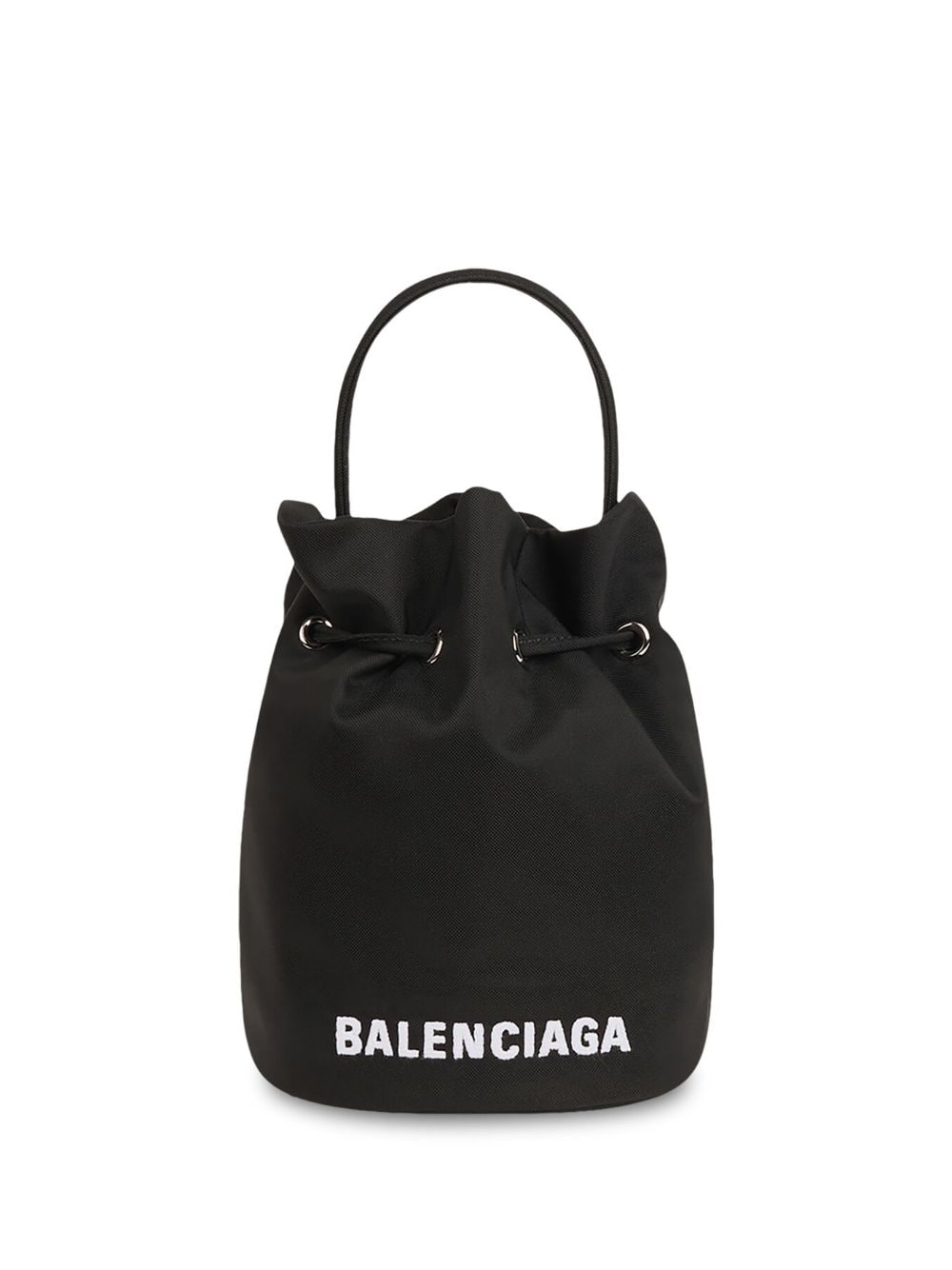 Ba*len*cia*ga wheel xs drawstring bucket bag